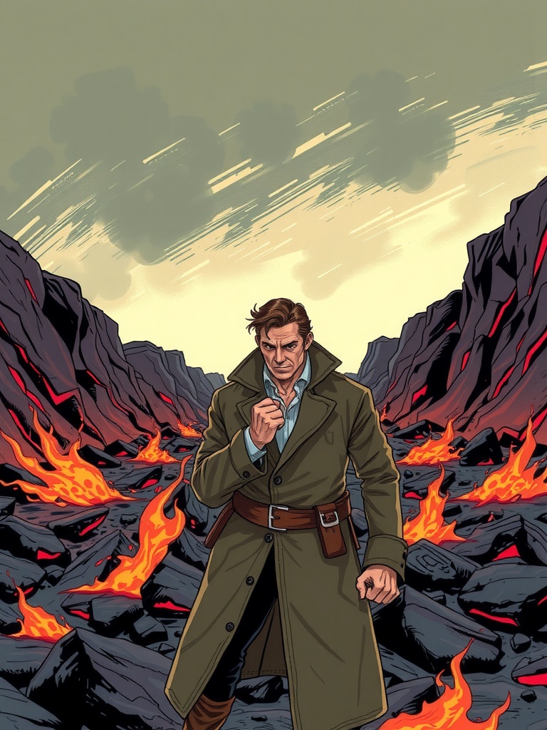 Panel 2: The memories of his past linger, a constant reminder of the darkness that haunts him, and the fury that drives him forward