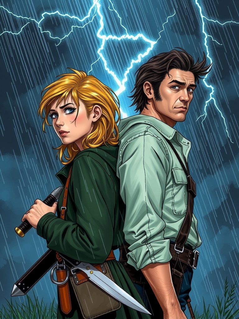 Panel 4: In the heart of the maelstrom, an uneasy alliance is forged, tempered by the fires of necessity
