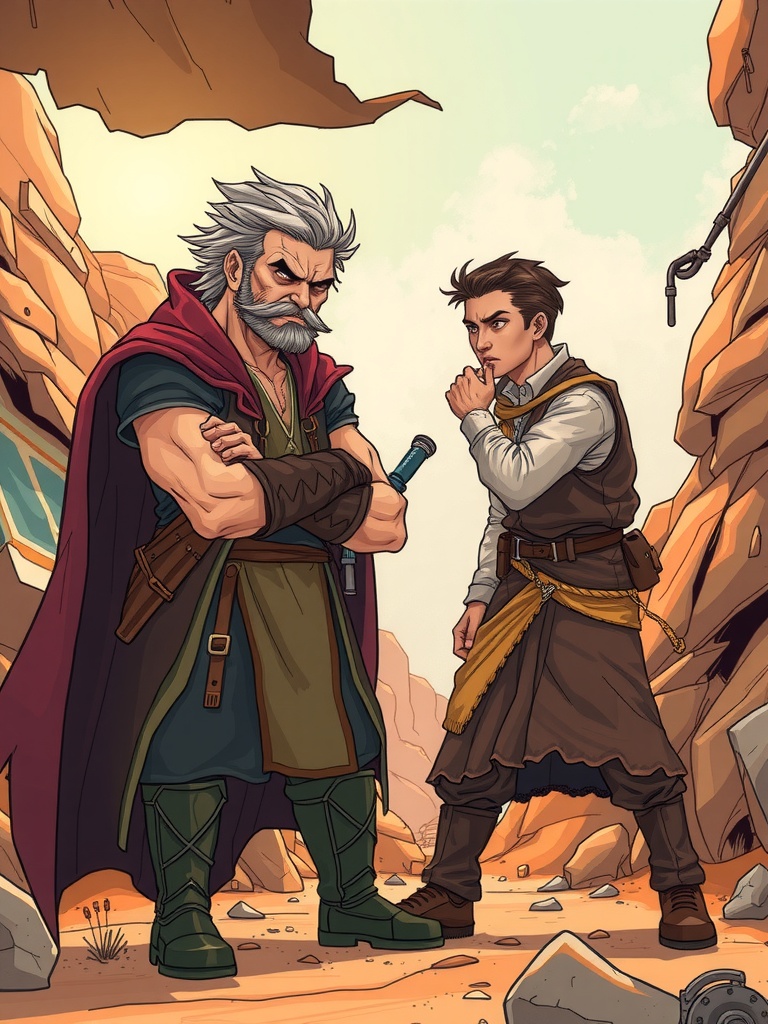 Panel 2: The sound of Thorne's voice is like a spark to dry kindling, and Kaelin's eyes flash with a warning